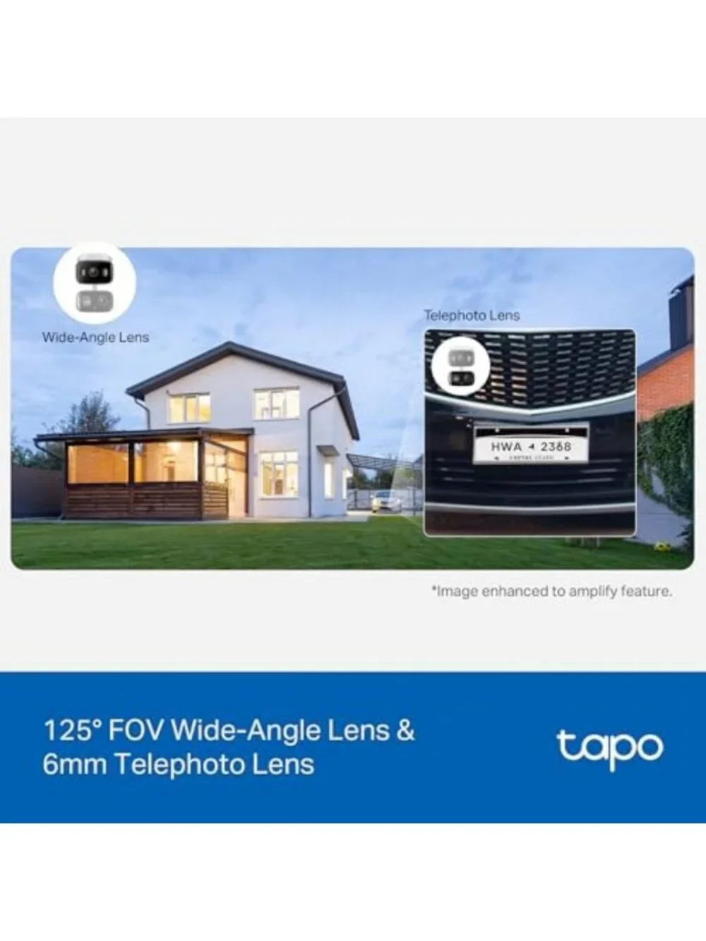 2K Indoor/Outdoor Dual Lens Pan/Tilt Wired Security Camera - Smart Home